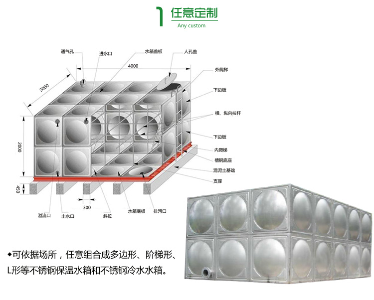 不锈钢方形水箱